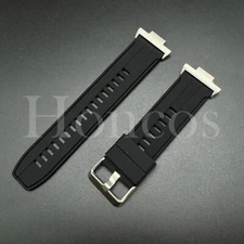 Silicone Rubber Watch Strap Band Fits for Tissot PRX Quick release Adapter Black