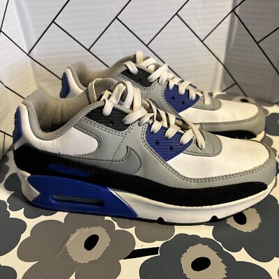 Size 6.5 Youth Or 8 Women s Nike Air Max 90 GS White Racer Royal Blue CD6864-103