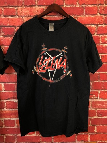 Vintage PAIR SELENA QUINTANILLA T-SHIRTS ROSES & PENTAGRAM SLAYER Cotton Size L - Picture 3 of 12