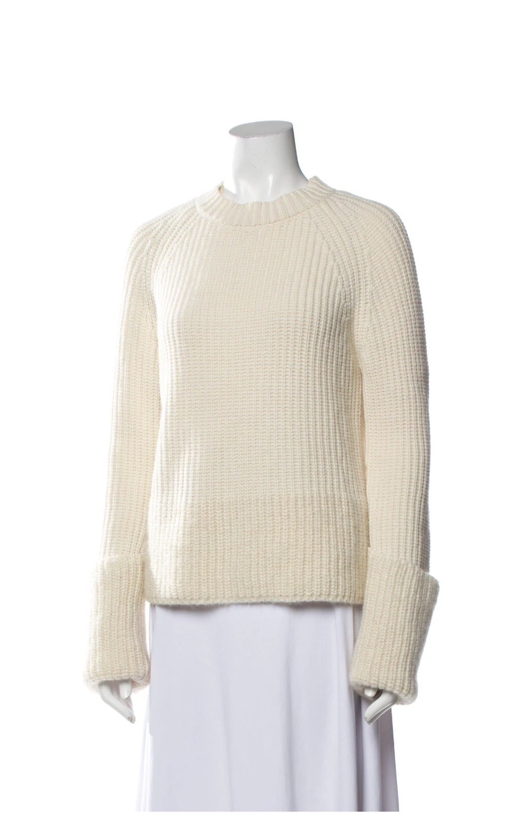 MAGLIONE MONCLER largo calibro bianco sporco avorio taglia S