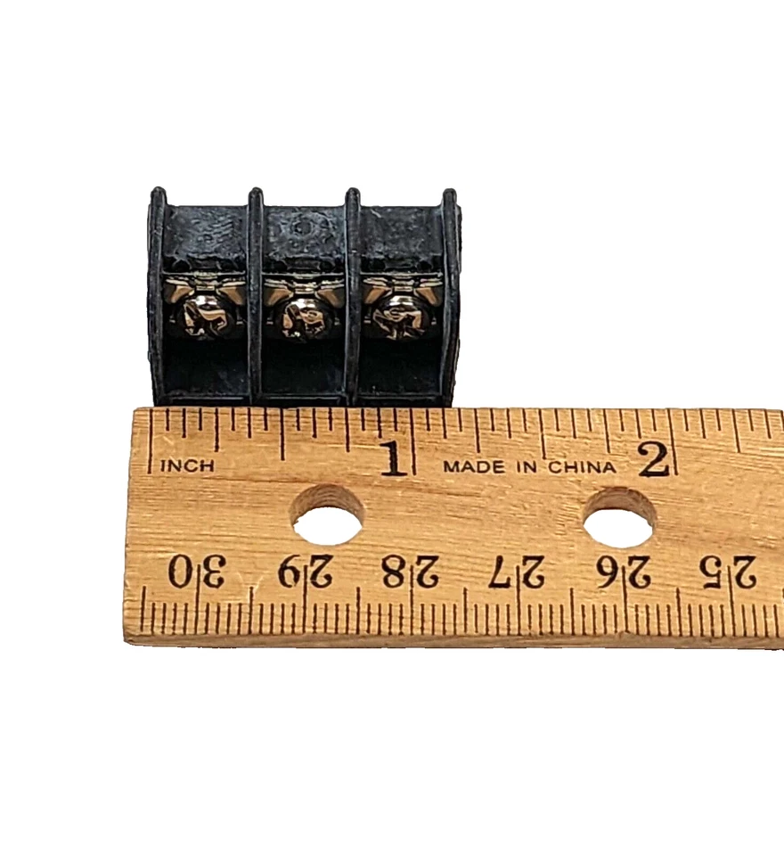 (2x) 3 Position - 20A 300V - 0.375" Pitch - PCB Mount - Barrier Terminal Blocks - Image 2 of 2