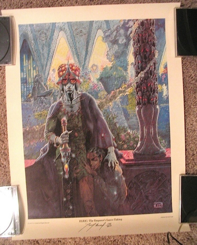 ELRIC Tim Conrad The Emperor's Leave-Taking Ltd. Ed. Print 140/500 1976 Moorcock
