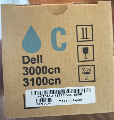 GENUINE Dell Laser Printer 3100cn CYAN Toner | CT200482 | 696E-40851 #3632 - Picture 2 of 3