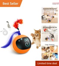 Interactive Cat Toy Ball Rechargeable Automatic Motion Tracker for Indoor Fun