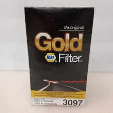 Napa Gold Fuel Filter 3097 With Clips New In Box Sealed NOS Made In USA