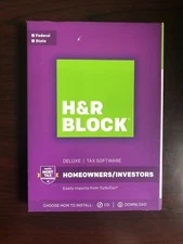 New - H&R Block Deluxe + State 2017 Tax Software STATE AND FEDERAL NEW SEALED 