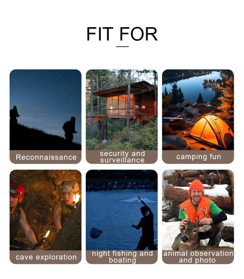 Infrared Full Color Night Vision Binoculars 36M 4K HD Camera 8x Digital Zoom - Image 3 of 4