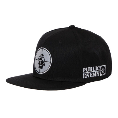 Public Enemy Solid Target Black Snapback Cap NEU OFFIZIELL