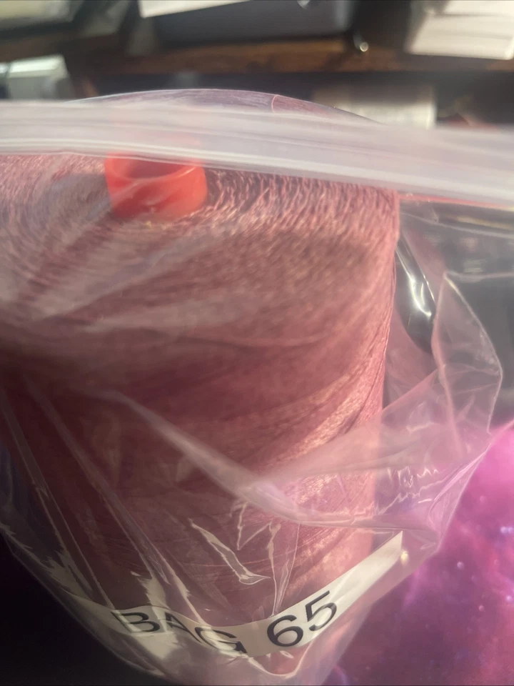 LARGE SPOOL OF RANCHO ROSE THREAD  FROM MT HOLLY MILLS BAG 65 - Image 2 of 2