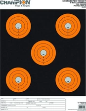 Champion Traps And Targets Shotkeeper 5 Bullseye Large Black / Orange - 45555