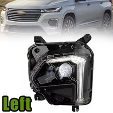 Left LED Fog Light w/ LED DRL Projector Headlight For Chevy Traverse 2022-2023
