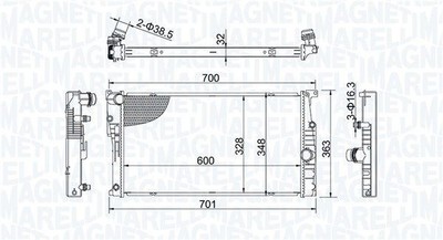 MAGNETI MARELLI 350213202400 Kühler Wasserkühler Motorkühler