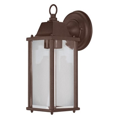 OSRAM Außenwandleuchte, Rust, E27, IP43, Aluminium, Glas