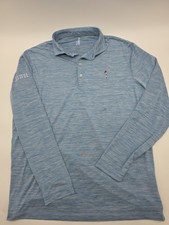 Johnnie O Polo Shirt Men Medium Blue Longsleeve Lightweight.. 39739