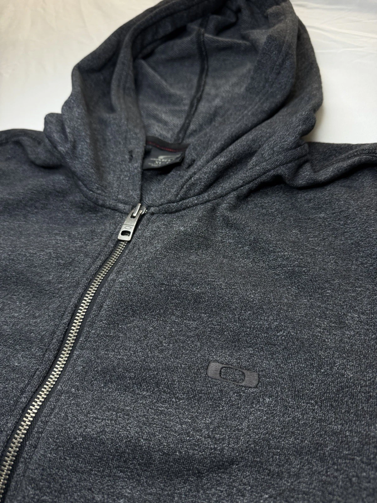OAKLEY Performance Fit Men’s XL Full Zip Hooded Jacket Hoodie Y2K , Pockets