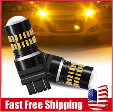 Led Drl Driving Daytime Running Light Bulb Kit 3157 4114 3156 4157 3000k Amber