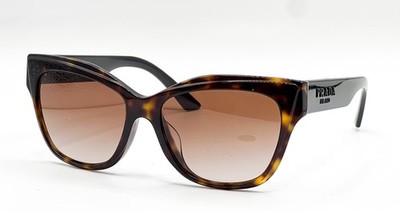 NEW PRADA SPR 23X-F 2AU-6S1 HAVANA BROWN AUTHENTIC SUNGLASSES 55-16