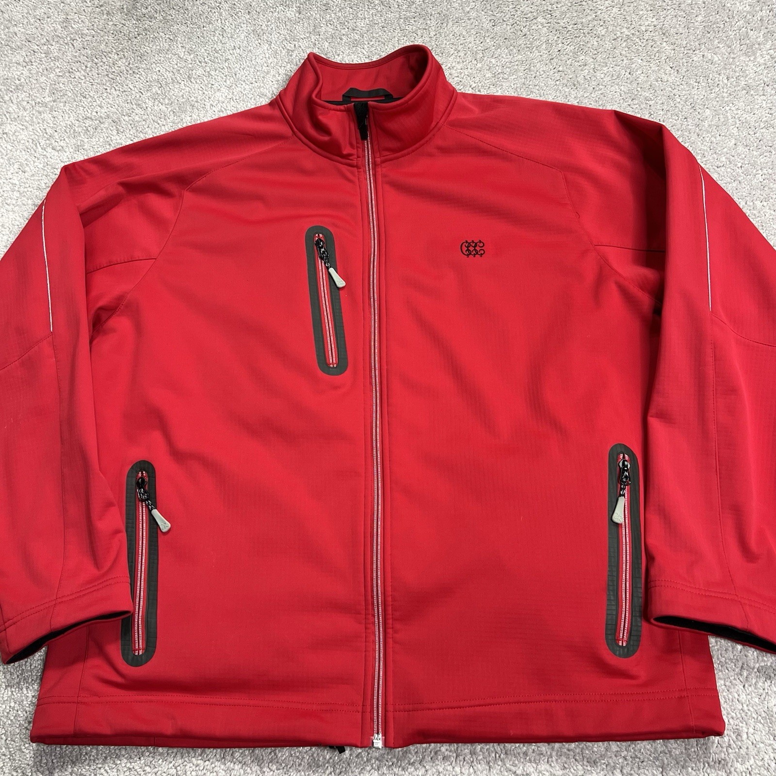 Zero Restriction Jacket Men Large Red SoftShell F… - image 1