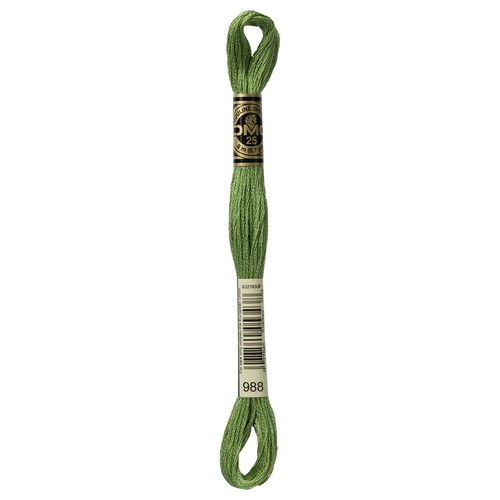 Thread 6-Strand Embroidery Cotton 8.7 Yards Medium Forest Green 117-988 (12-P...