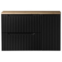 Waschbeckenunterschrank 90 Cm Schwarz Eiche Waschtischschrank Badezimmer Schrank