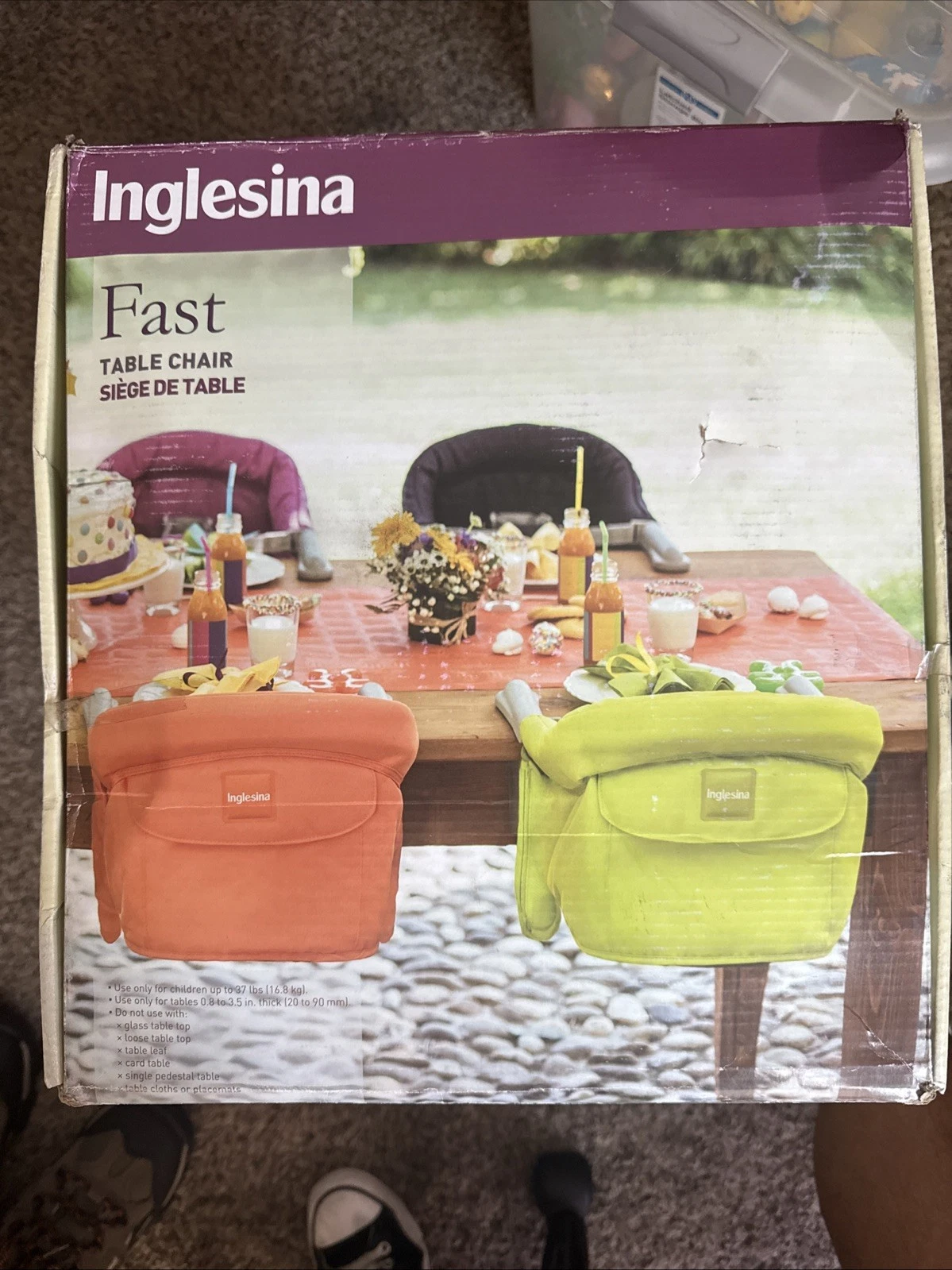 Inglesina Fast Table Chair 1-3 Years - Black ( ON INSIDE)
Opens in a new window or tab
