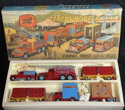 Chipperfields Circus Models Corgi Chipperfields Circus Models Gift Set 23 Vtg MINT IN BOX! Crane ...