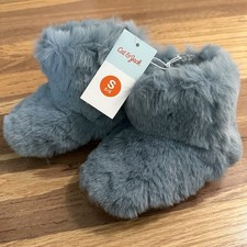 NEW  Cat  Jack Faux Fur Slip-On Booties, Slippers, Non-Slip, Soft, S 5/6 