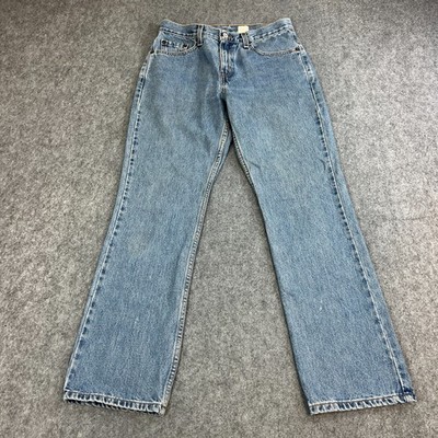Levi's 505 Damen Mom Jeans Straight 29 29 UK 10 High Waist helle Waschung blau Vintage
