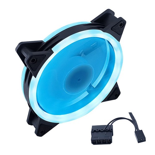 120mm PC Case Fan 12V Big 4p + 3p 1200rpm RGB Desktop Computer Heat Colorful Fan - Afbeelding 18 van 19