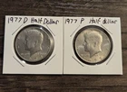 1977 P & D Kennedy Half Dollars Lot Of 2 Coins