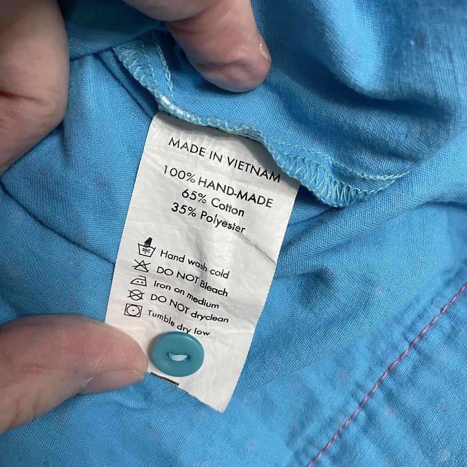 Smocked Nativity Scene Christmas Bishop Dress Size 3T Jesus Angel Blue Pink - Image 4 of 4