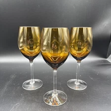 Tuscana By Home Essentials Amber Wine Goblets (Set Of 3)