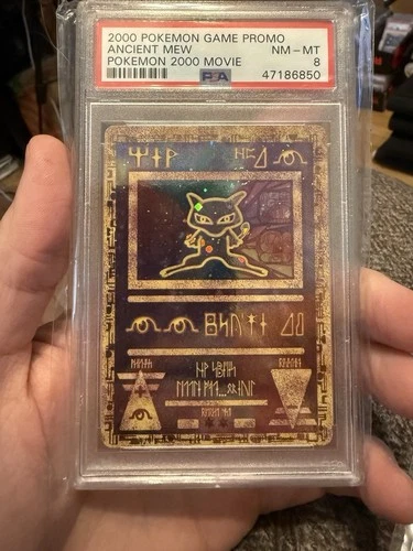 2000 Promo Pokemon 2000 Movie Ancient Mew PSA 8 NM-MT W Swirl