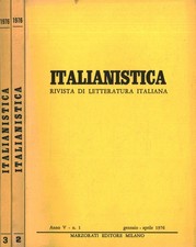 Italianistica: rivista di letteratura italiana. Annata completa 1976 Anno V n...
