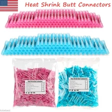 400/200pcs Waterproof Heat Shrink Butt Splice Wire Connectors Crimp Terminals