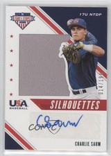 2020 USA Baseball Stars & Stripes Silhouettes Signatures Charlie Saum Auto g2u