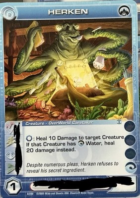 Chaotic TCG Herken Creature OverWorld Caretaker Card 6/200 2009
