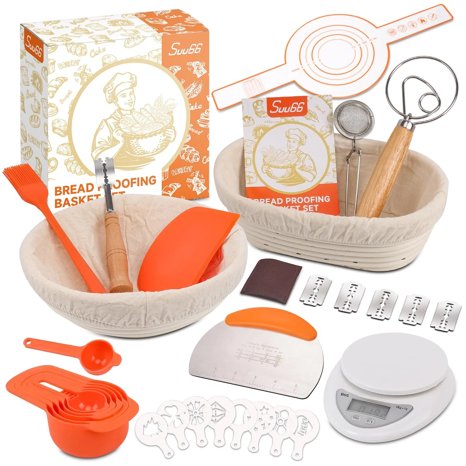 30-Pcs Sourdough Bread Baking Supplies - Sourdough Starter Kit | Including 9 ...