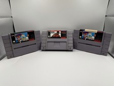 SNES Game Cartridge Lot 3 Games Super Mario Paint & riddick Bowe Boxing