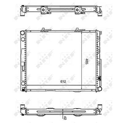 1X NRF 58253 KÜHLER WASSERKÜHLER MOTORKÜHLER 1245000002 NEU