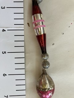 26 Inch Mercury Glass Garland String Old New STRIPES Sturdy 1/4 2 inches