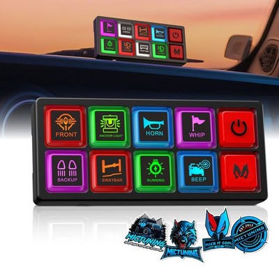 8 Gang Switch Panel On/Off Circuit Control Relay System Box 12V 24V Marine Truck