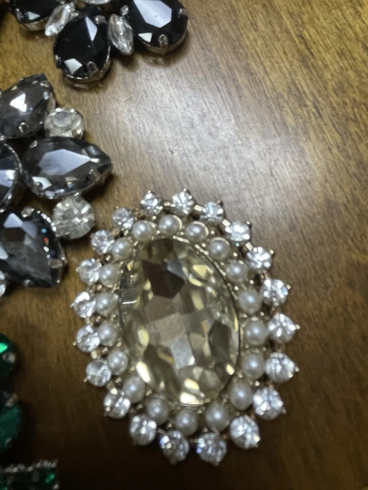 Lote de 9 Apliques Coser Perla Imitación Diamantes de Imitación Juego de 9 Puntas. Alta calidad. Foto 3 de 4