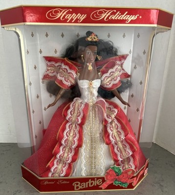 Barbie Happy Holidays Doll #17833 African American Special Edition Mattel 1997