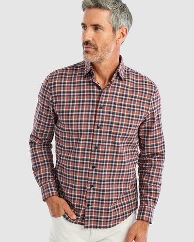 johnnie-O Joe Hangin' Out Button Up Shirt Amber Size L