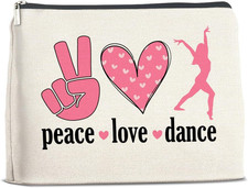 Dance Gifts Makeup Bag Dance Recital Gifts for Girls Women Students Dancers Cosm