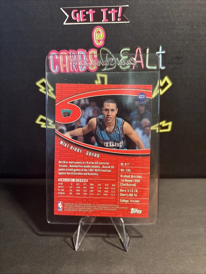 Mike Bibby 1998-99 Topps Stadium Club Chrome  RC #SCC31 - Image 2 of 2