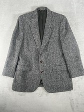 VTG Harris Tweed Blazer Mens 44R Sport Coat Half Lined Casual Jacket Barrister