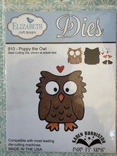 Elizabeth Craft Designs 910 Poppy Owl Steel Cutting Die