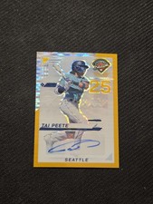 2025 Panini Prospect Edition Baseball Tai Peete #22 Gold Pulsar Auto SSP /10